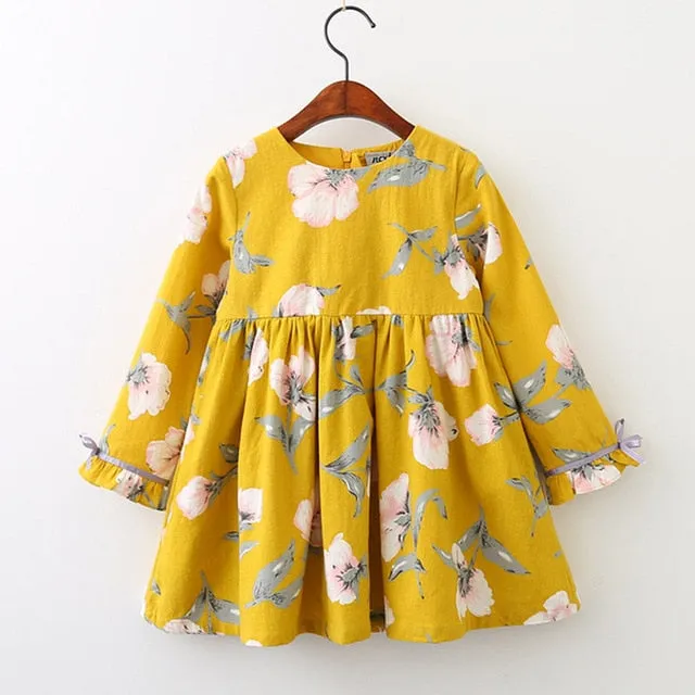 Kids Girls Dress cartoon Long sleeve princess dress fashion kids dresses children's clothing