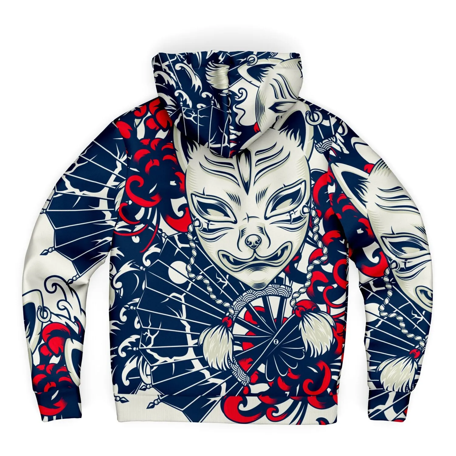 Kitsune White Art Microfleece Ziphoodie