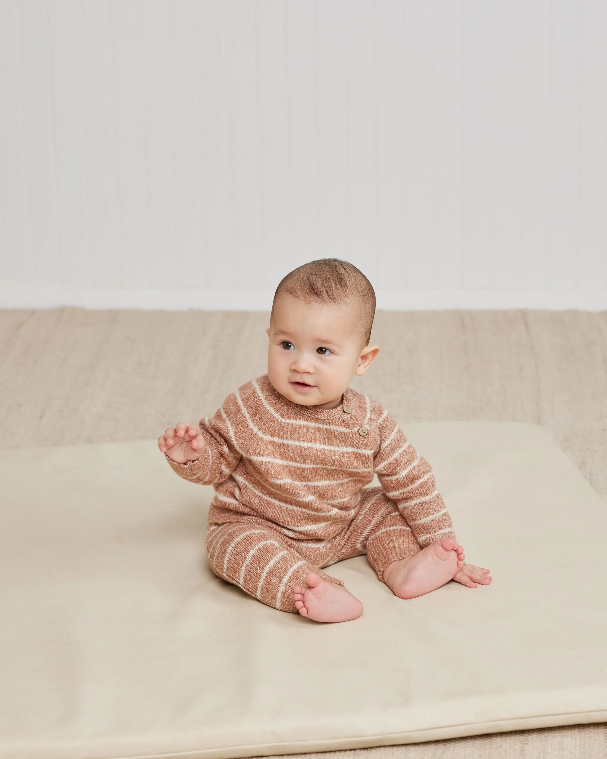 Knit Pant || Cinnamon Stripe