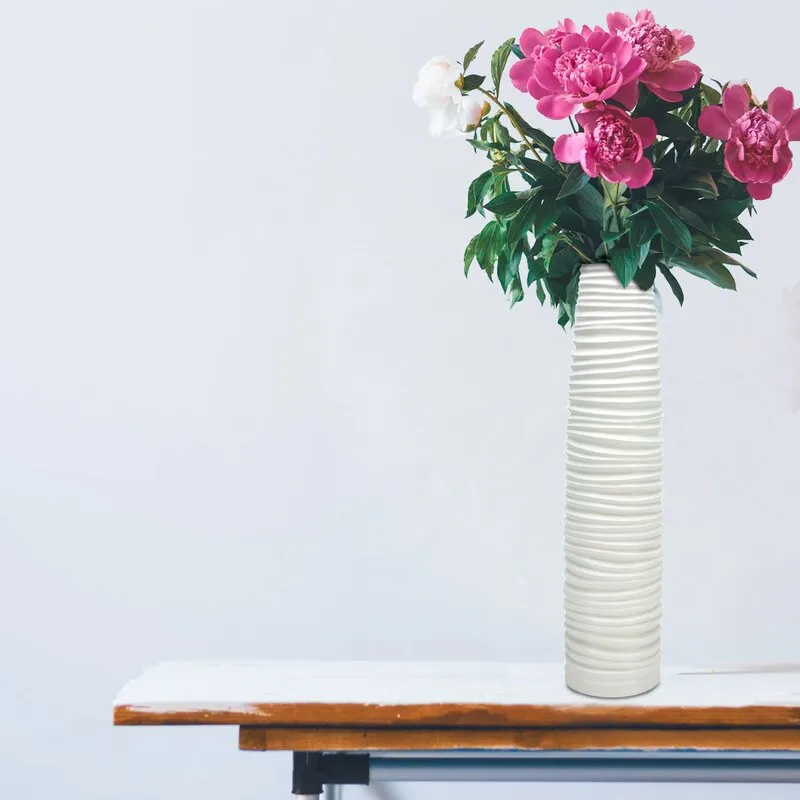 Lesaint Decorative White Ceramic Floor Vase