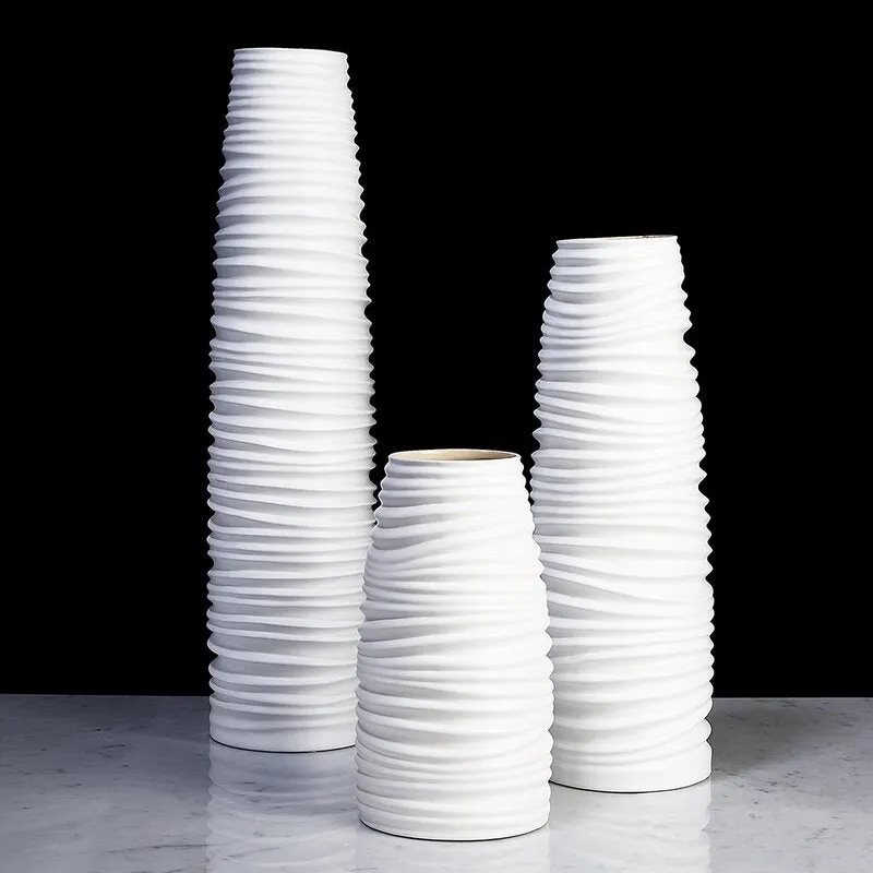 Lesaint Decorative White Ceramic Floor Vase
