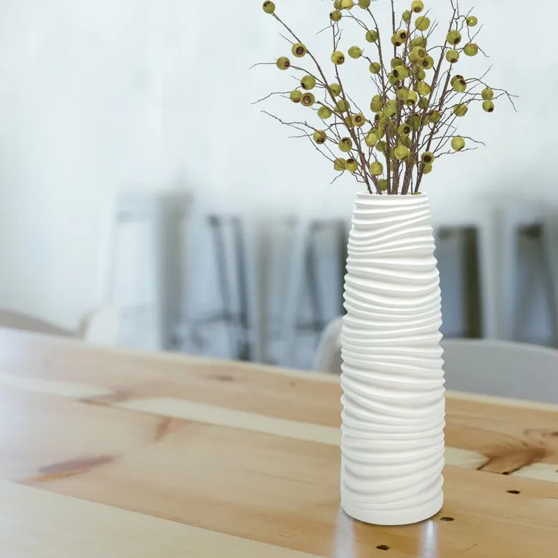 Lesaint Decorative White Ceramic Floor Vase