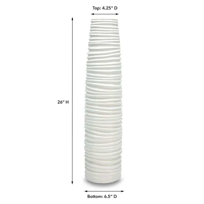 Lesaint Decorative White Ceramic Floor Vase