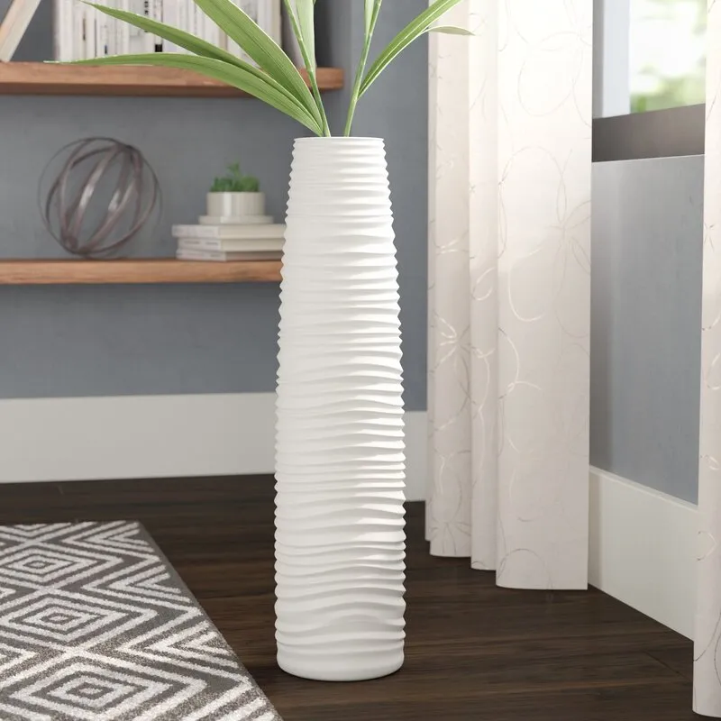 Lesaint Decorative White Ceramic Floor Vase