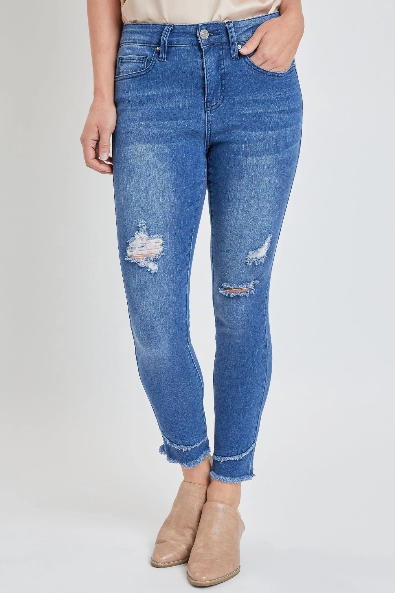 Missy Skinny Ankle Jean With Double Frayed Hem Made With Recycled Fabric , Pack Of 12