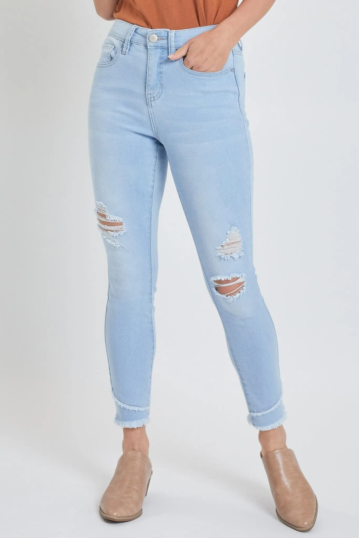 Missy Skinny Ankle Jean With Double Frayed Hem Made With Recycled Fabric , Pack Of 12