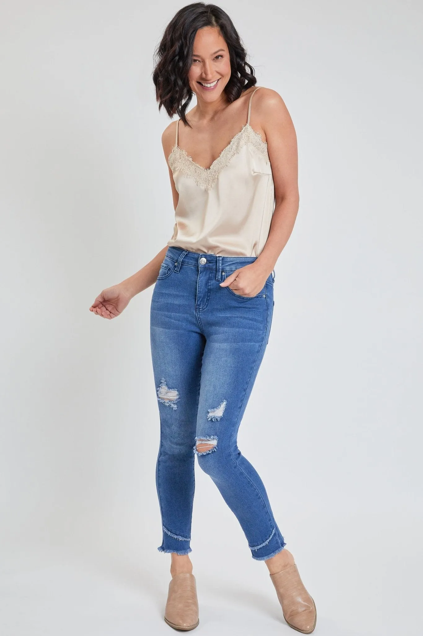 Missy Skinny Ankle Jean With Double Frayed Hem Made With Recycled Fabric , Pack Of 12