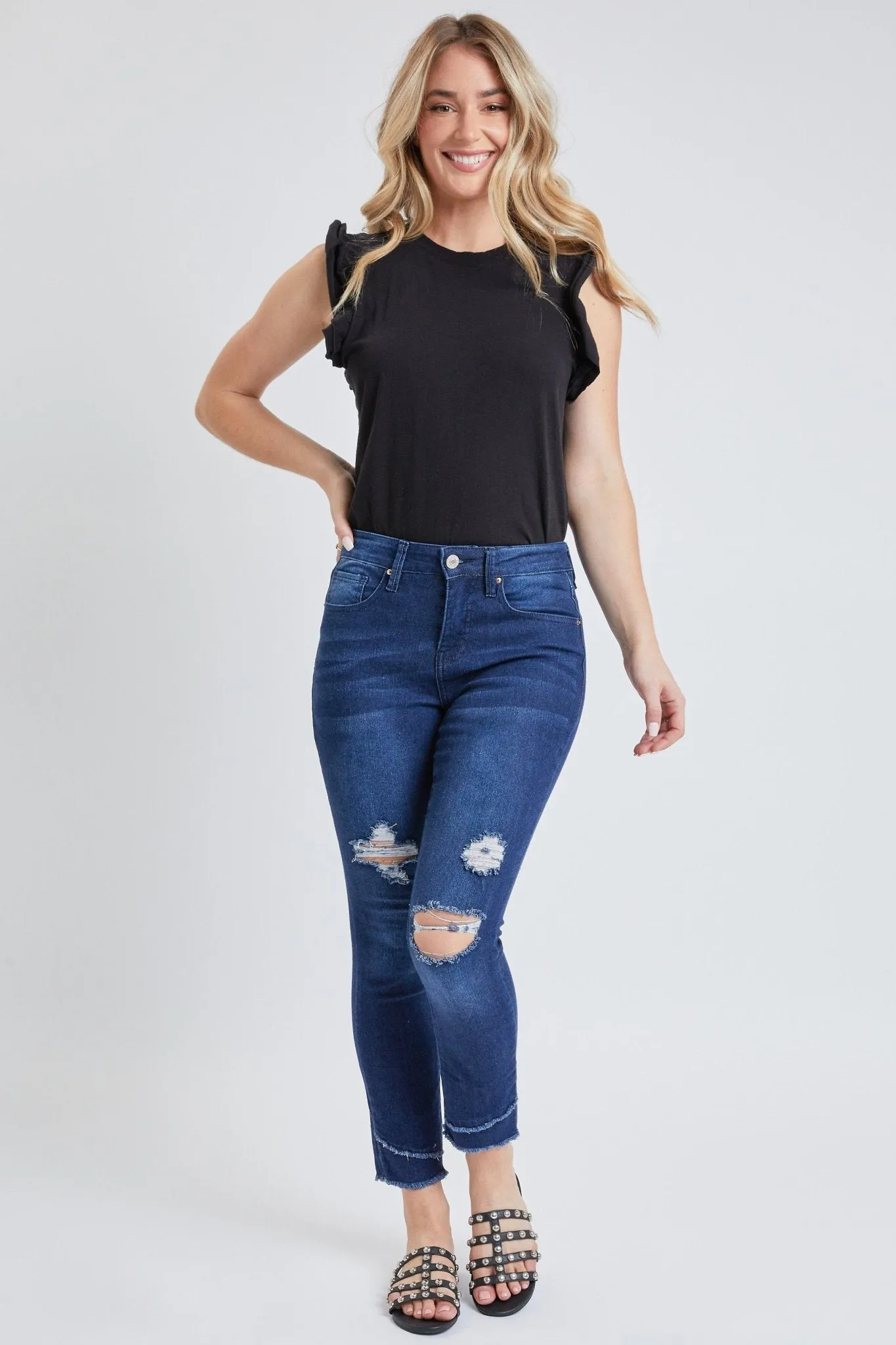 Missy Skinny Ankle Jean With Double Frayed Hem Made With Recycled Fabric , Pack Of 12