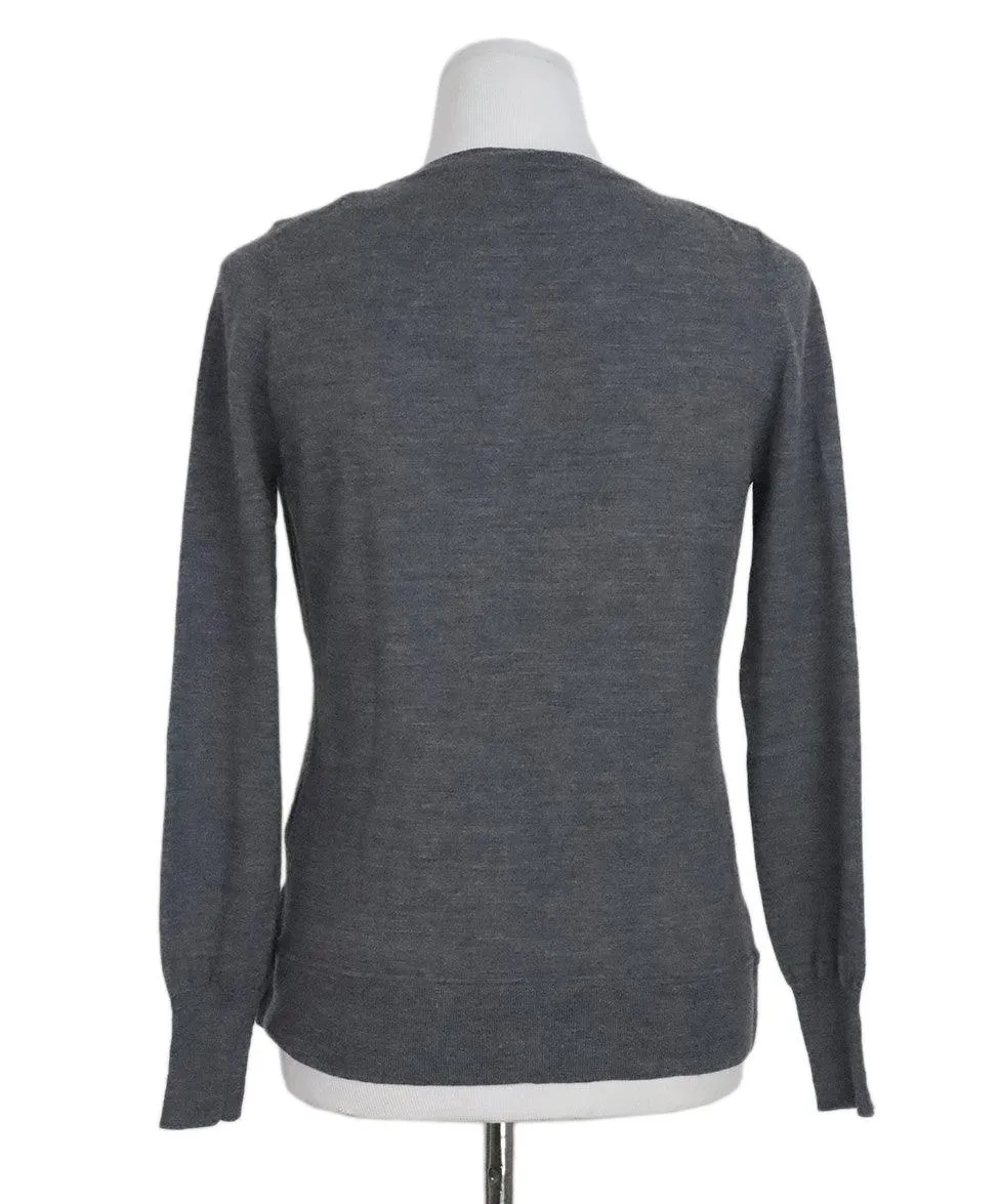 Moschino Grey Virgin Wool Sweater sz 4