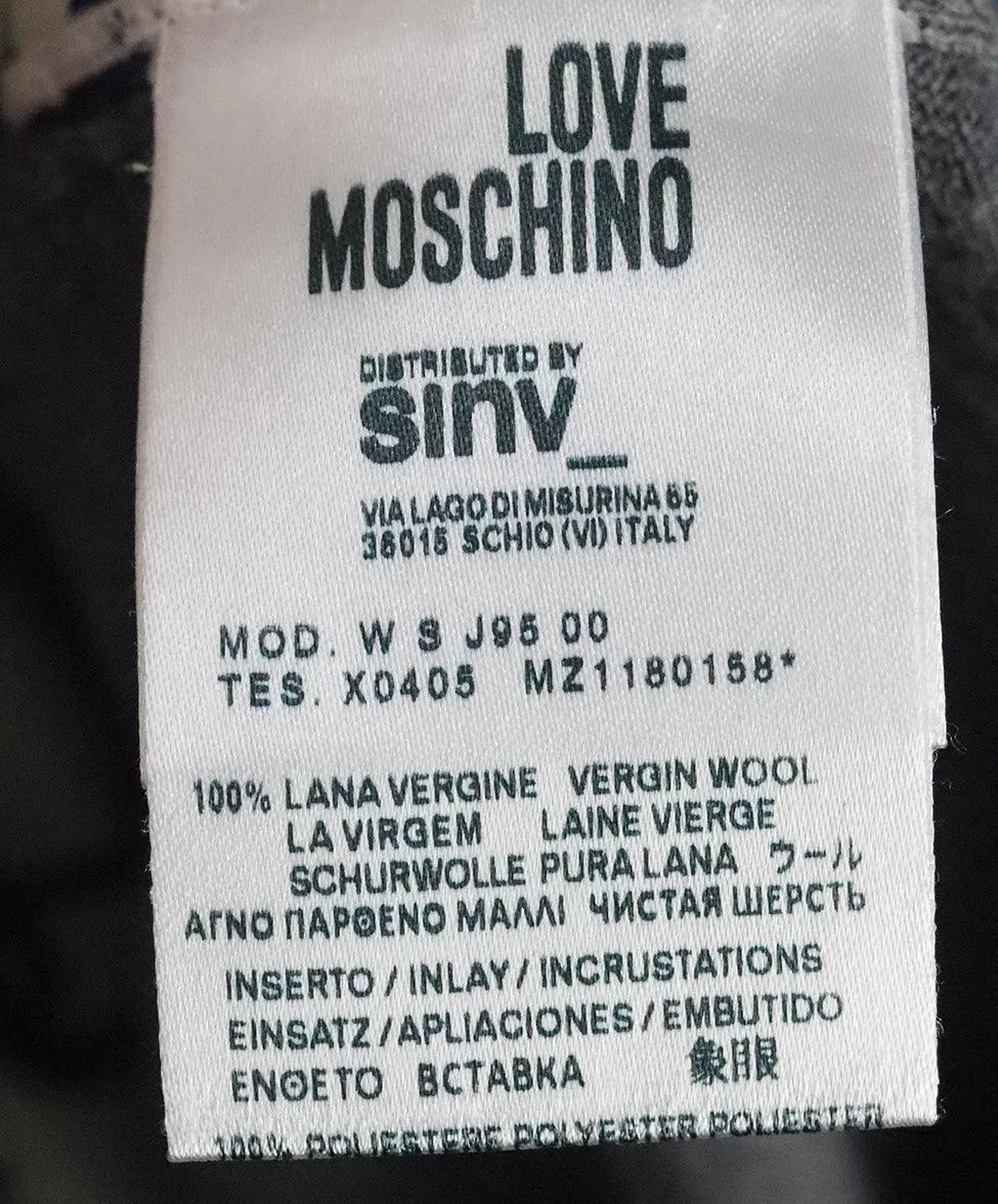 Moschino Grey Virgin Wool Sweater sz 4