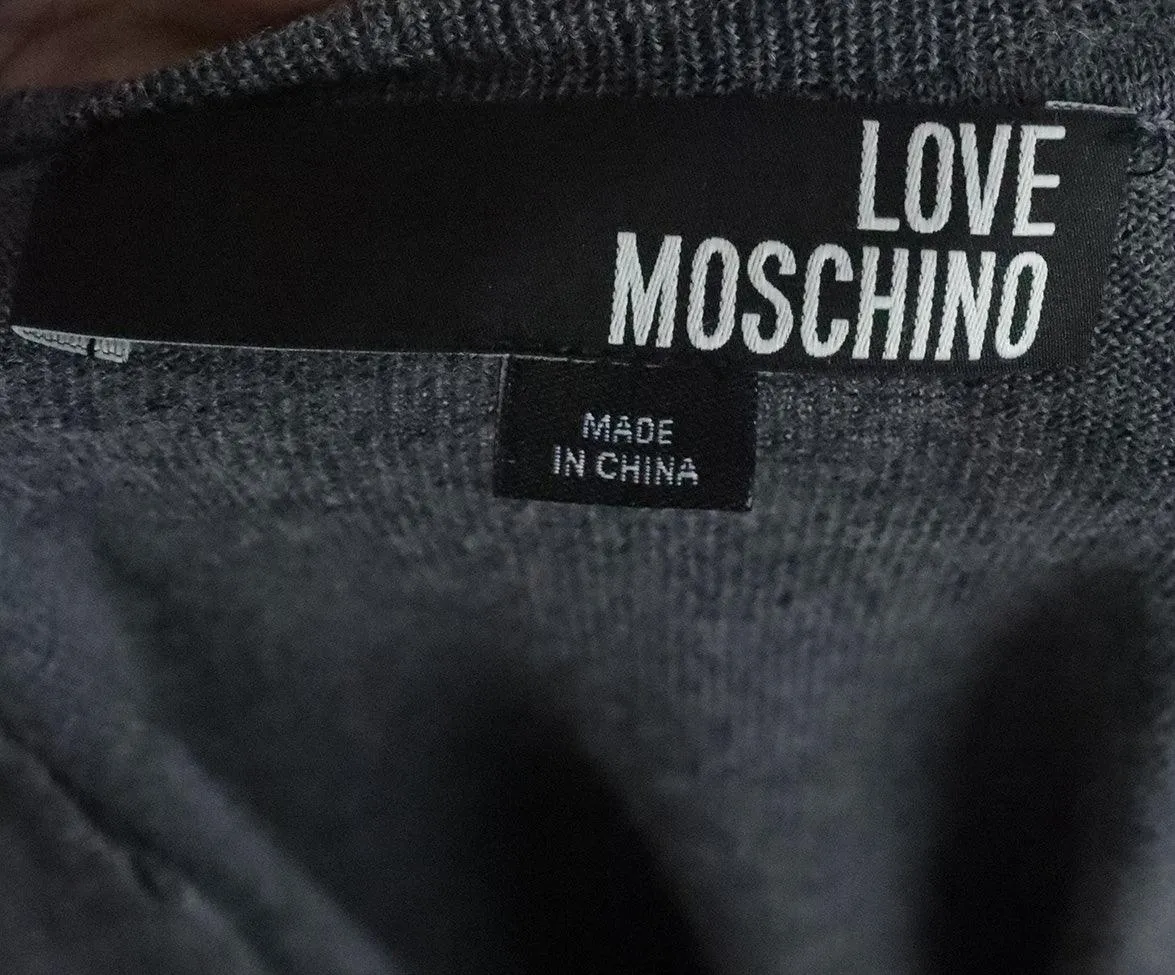 Moschino Grey Virgin Wool Sweater sz 4