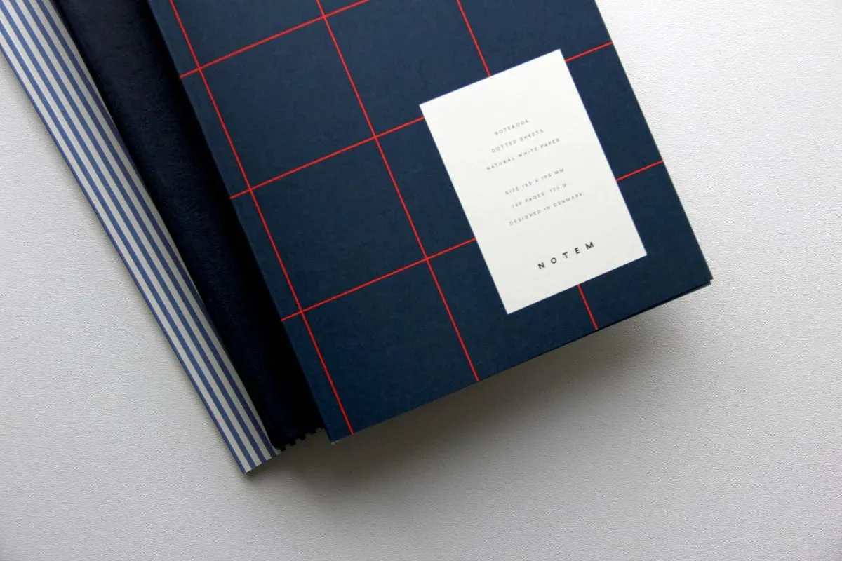 Notem UMA Flat Lay Notebook - Medium, Dark Blue, Dot Grid