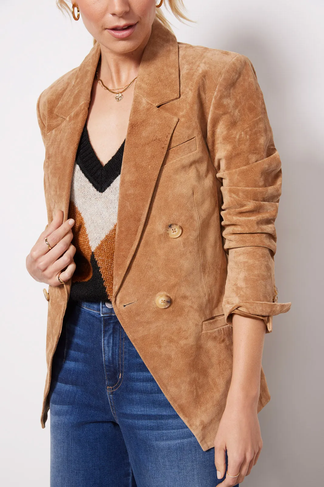 Pecan Suede Blazer
