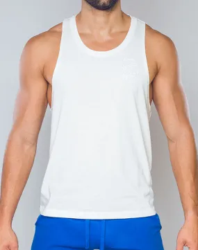 Racer Back Singlet - Grey White