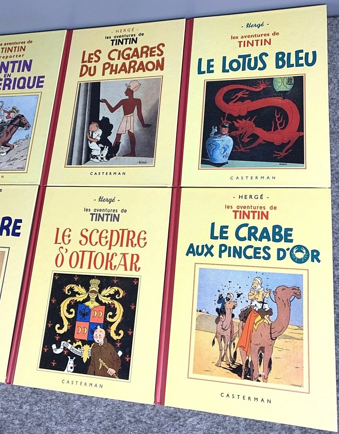 Rare B&W MINI Facsimile 1st Edition Tintin Books 1980s French FULL SET of 8