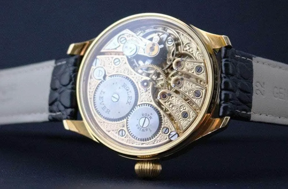 Rolex Pocket Watch Custom Wristwatch White Dial 1930s