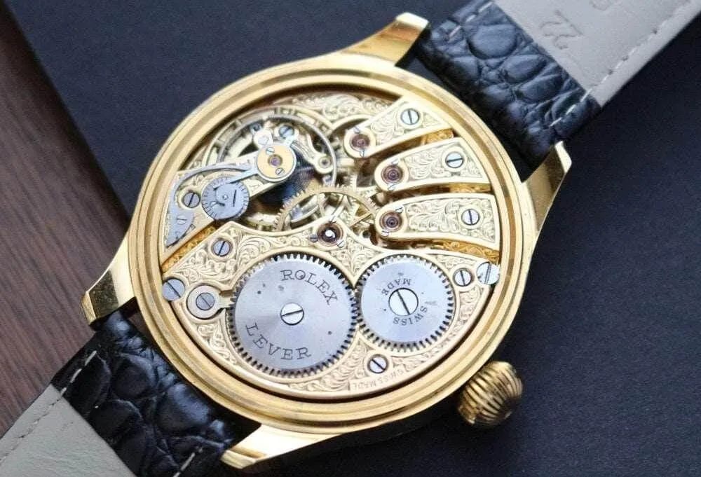 Rolex Pocket Watch Custom Wristwatch White Dial 1930s