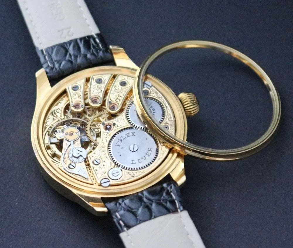 Rolex Pocket Watch Custom Wristwatch White Dial 1930s