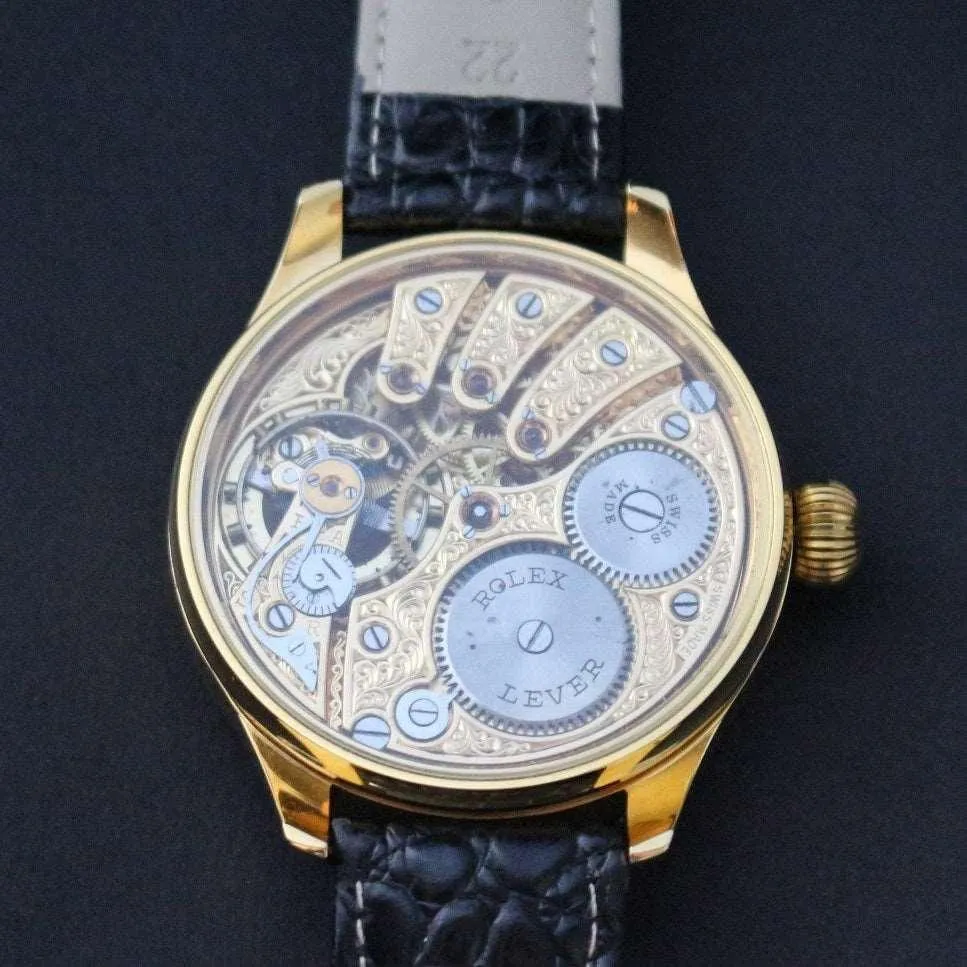 Rolex Pocket Watch Custom Wristwatch White Dial 1930s