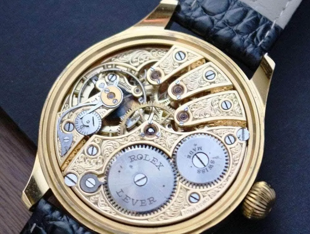 Rolex Pocket Watch Custom Wristwatch White Dial 1930s