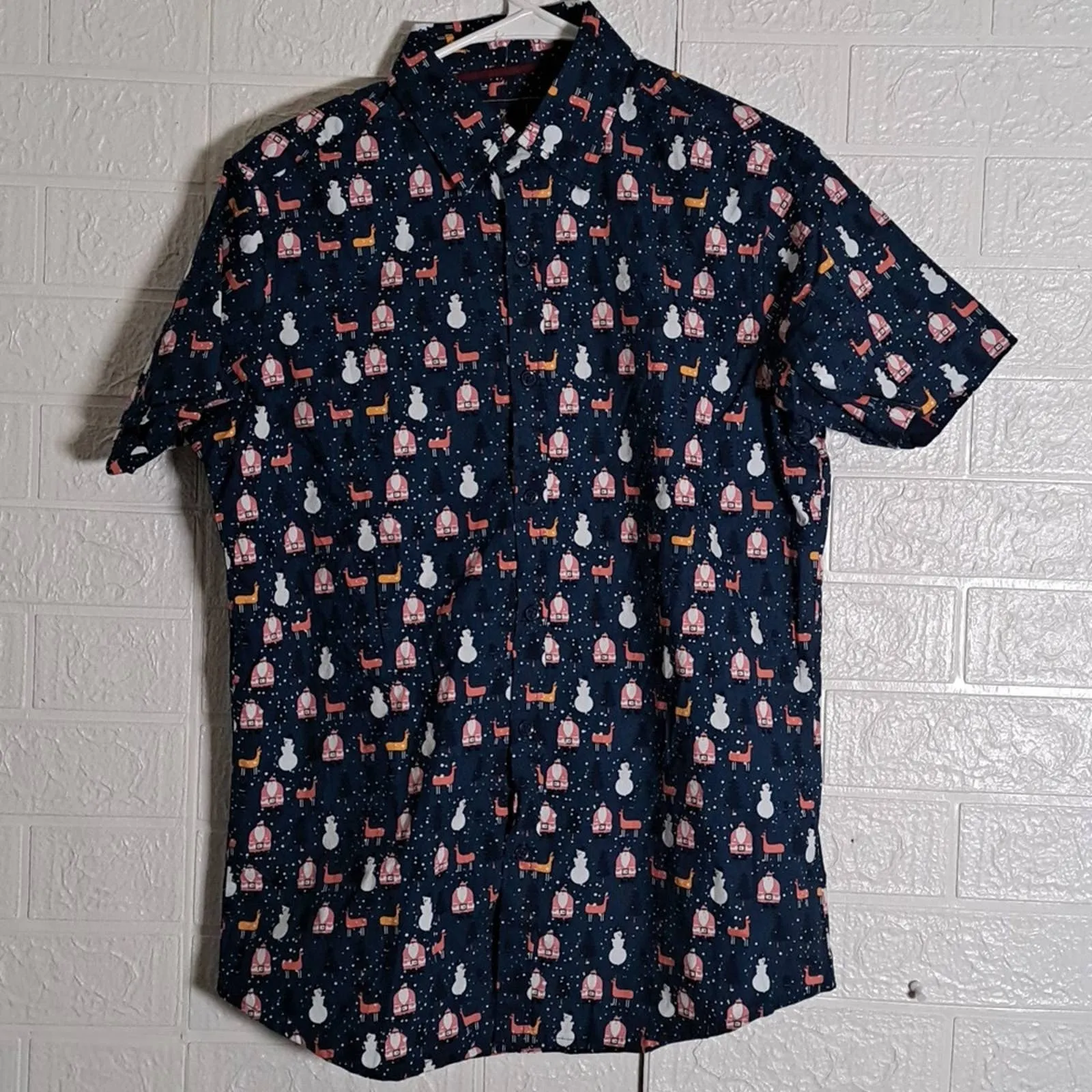 Rugby University All Cotton Christmas Snowman SS Shirt
