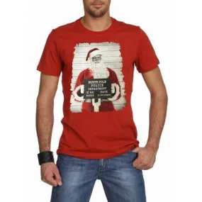 Santa Claus mugshot T-Shirt Assorted Colors Sizes S-XXXL