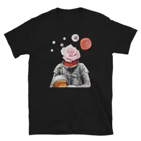 Spaceman Rose Short-Sleeve Unisex T-Shirt (Thick & heavy but soft)