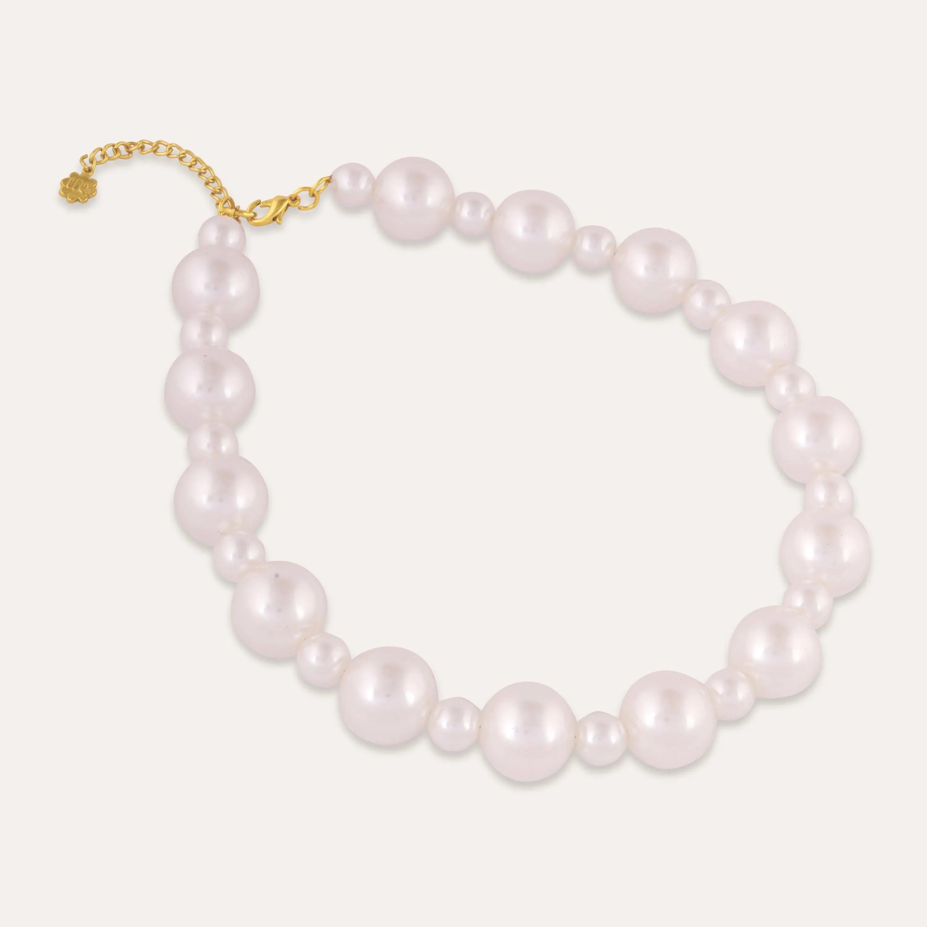 TFC Glamour Bold Pearl Beads Statement Necklace