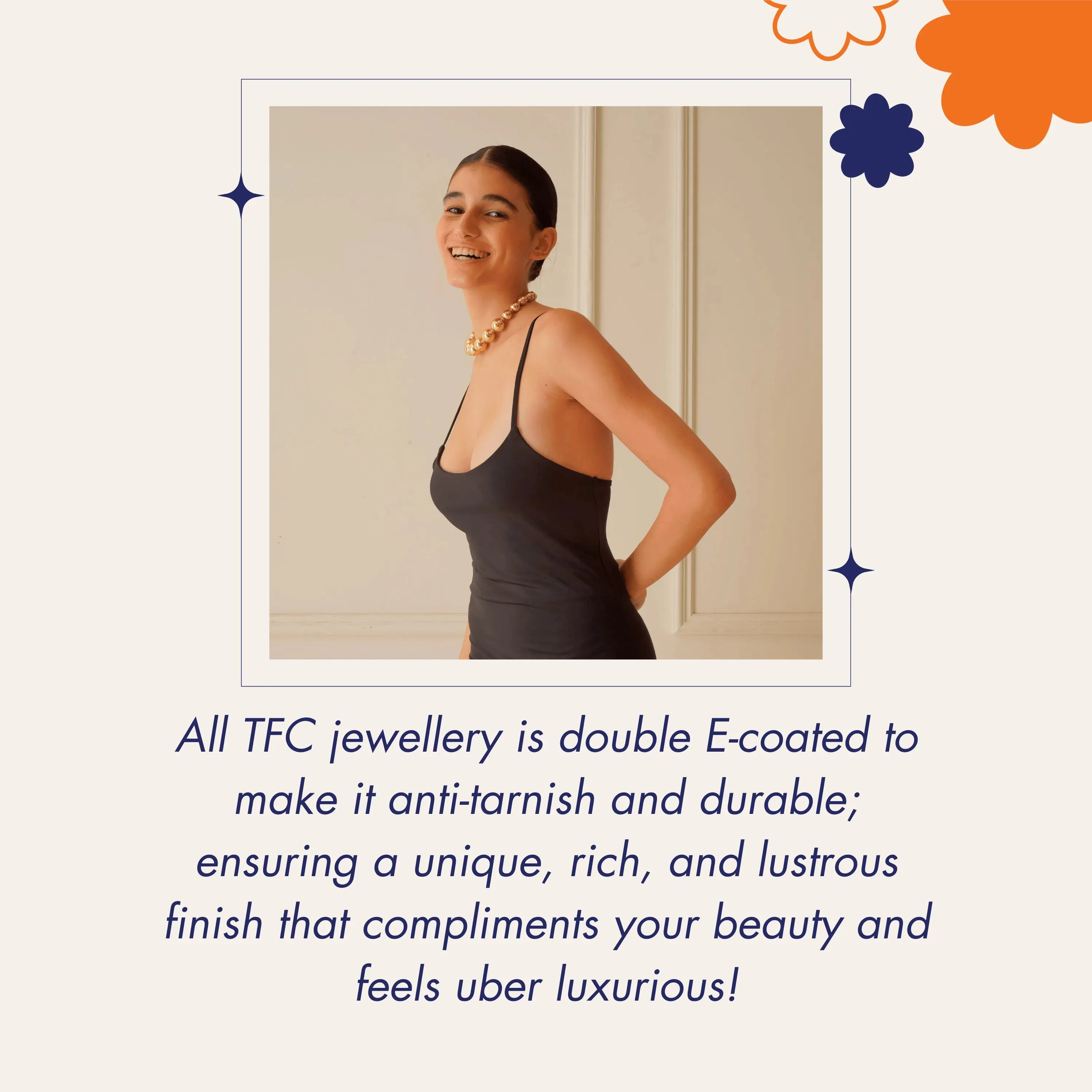 TFC Glamour Bold Pearl Beads Statement Necklace