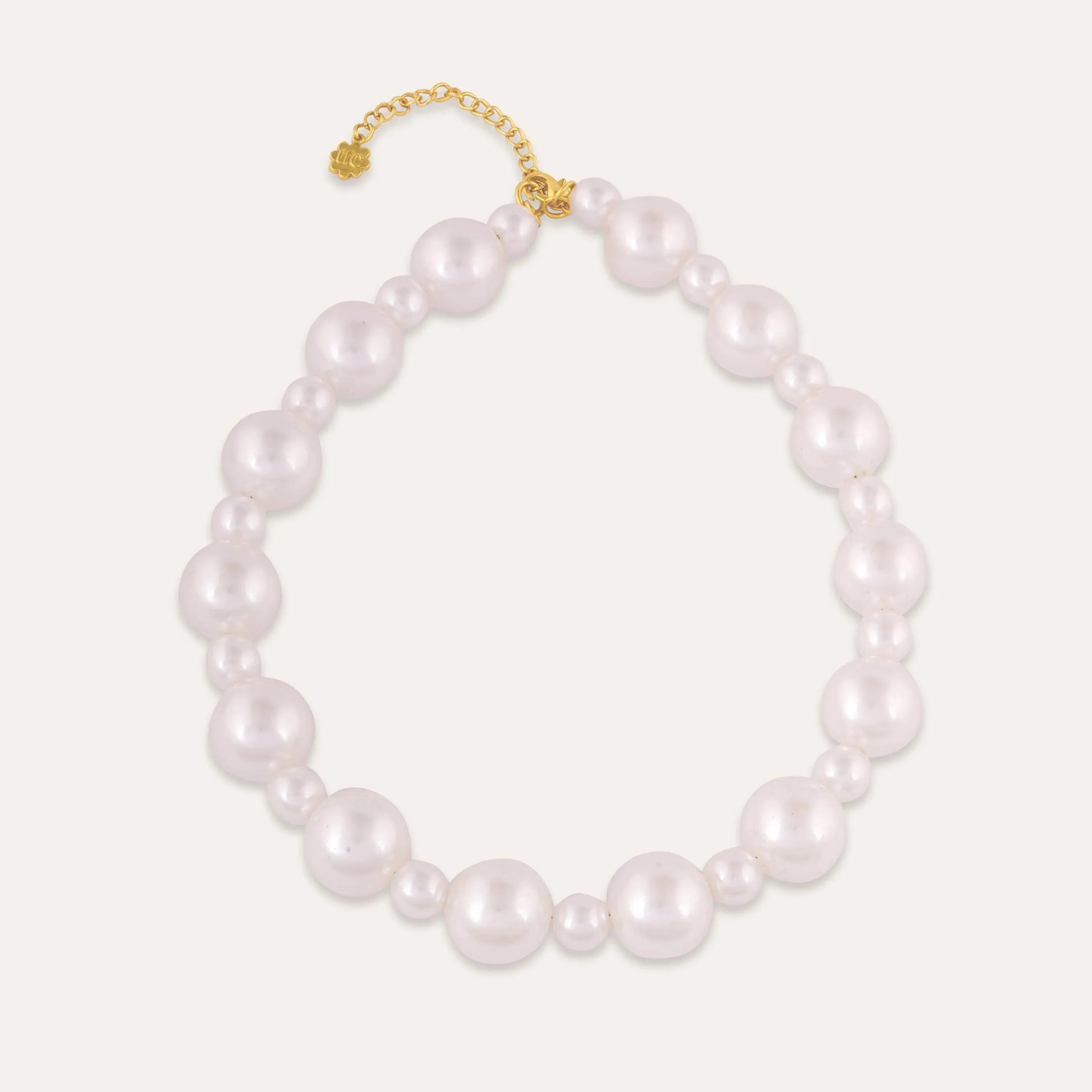 TFC Glamour Bold Pearl Beads Statement Necklace