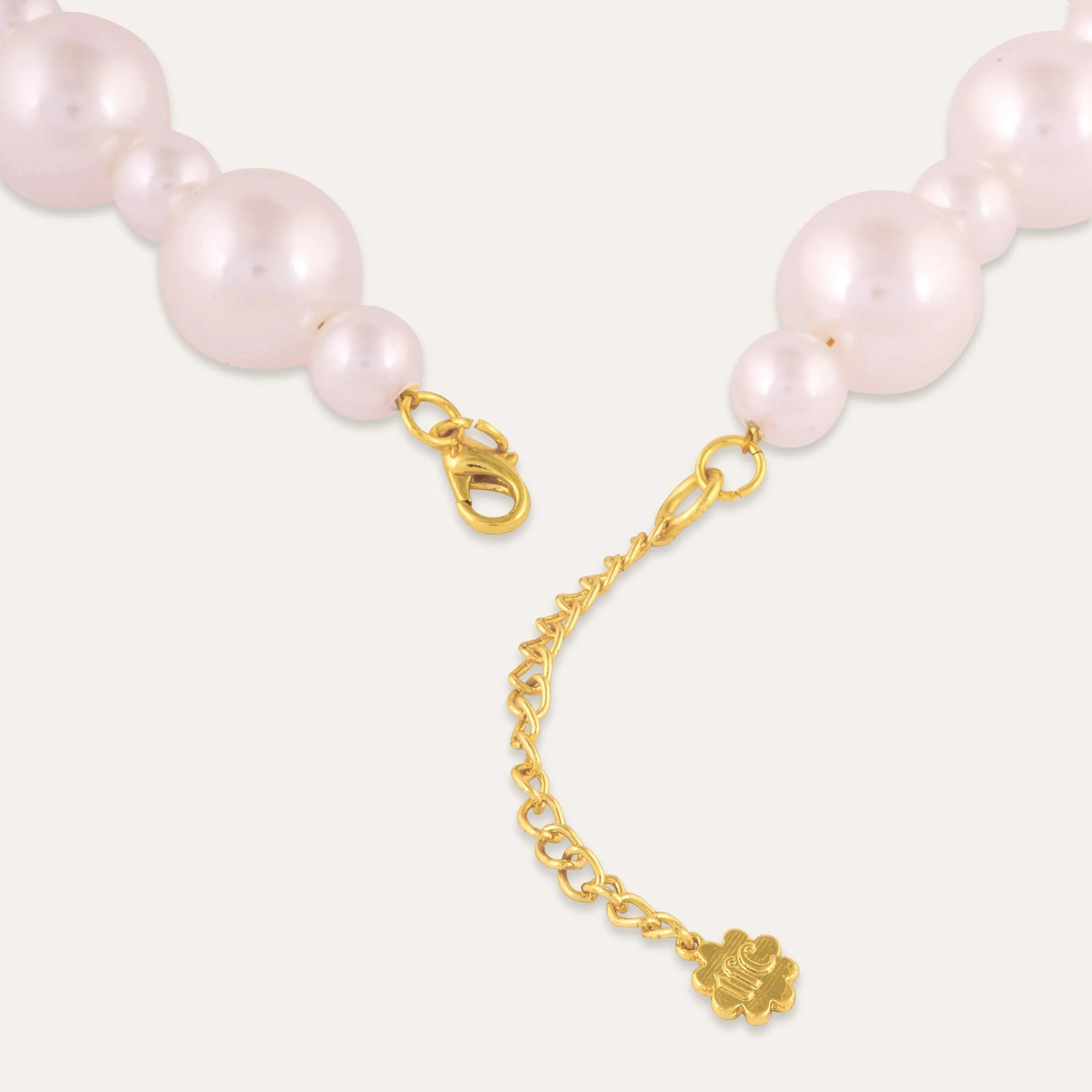 TFC Glamour Bold Pearl Beads Statement Necklace