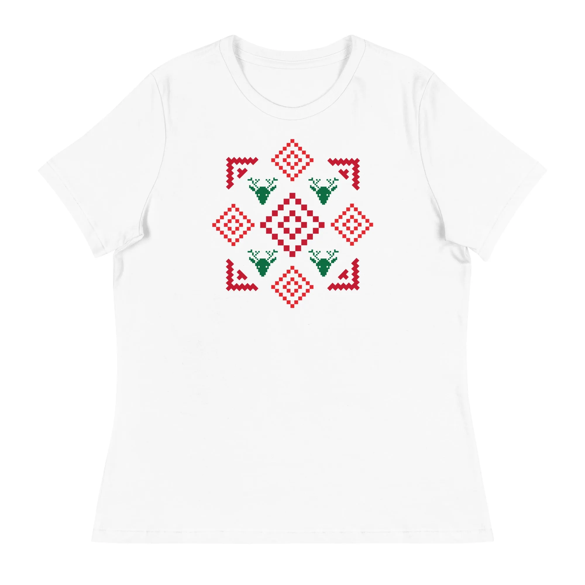 Traditional Christmas print 1 Women's Relaxed T-Shirt