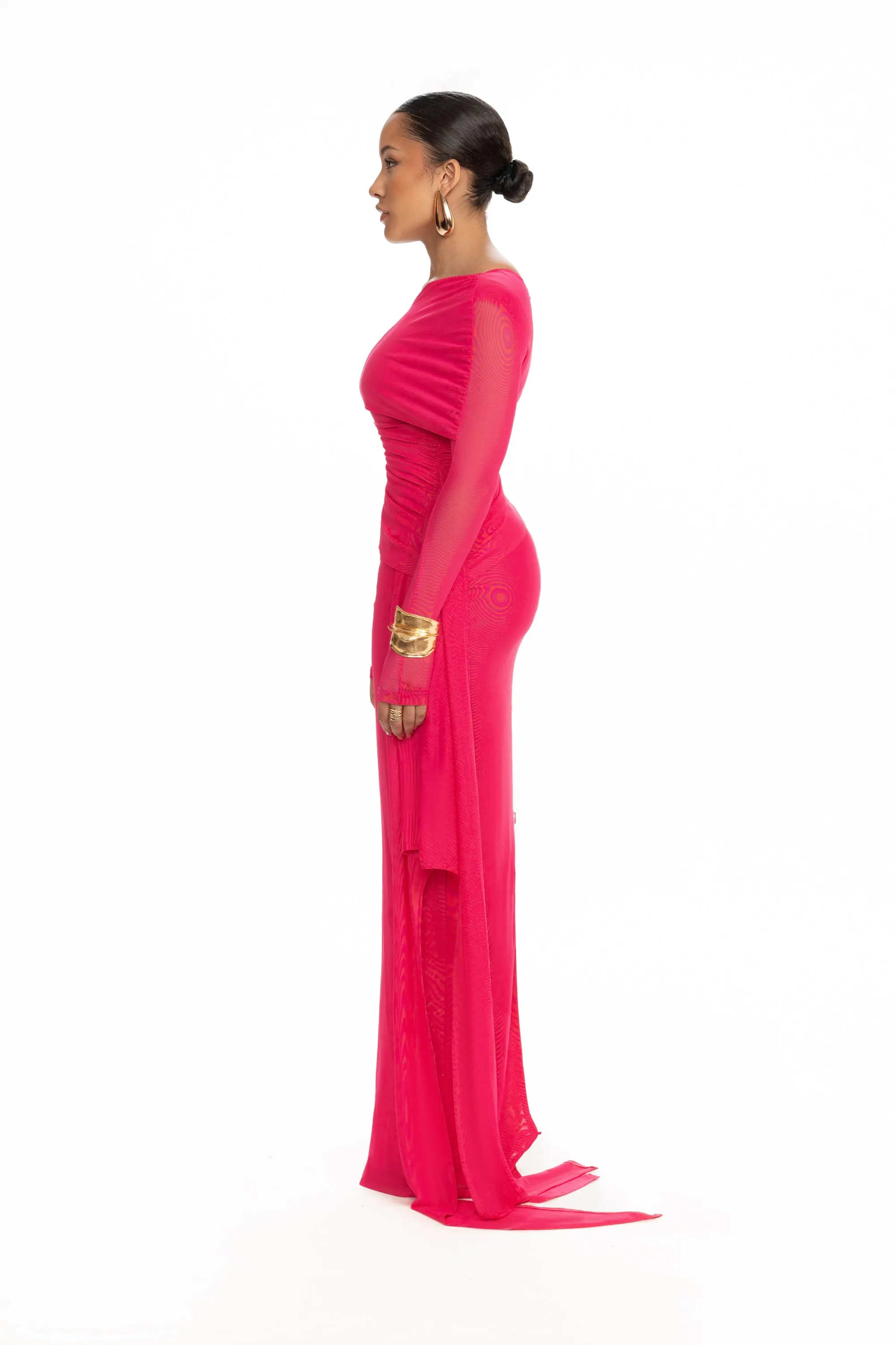 Verella Mesh Maxi - Dragonfruit