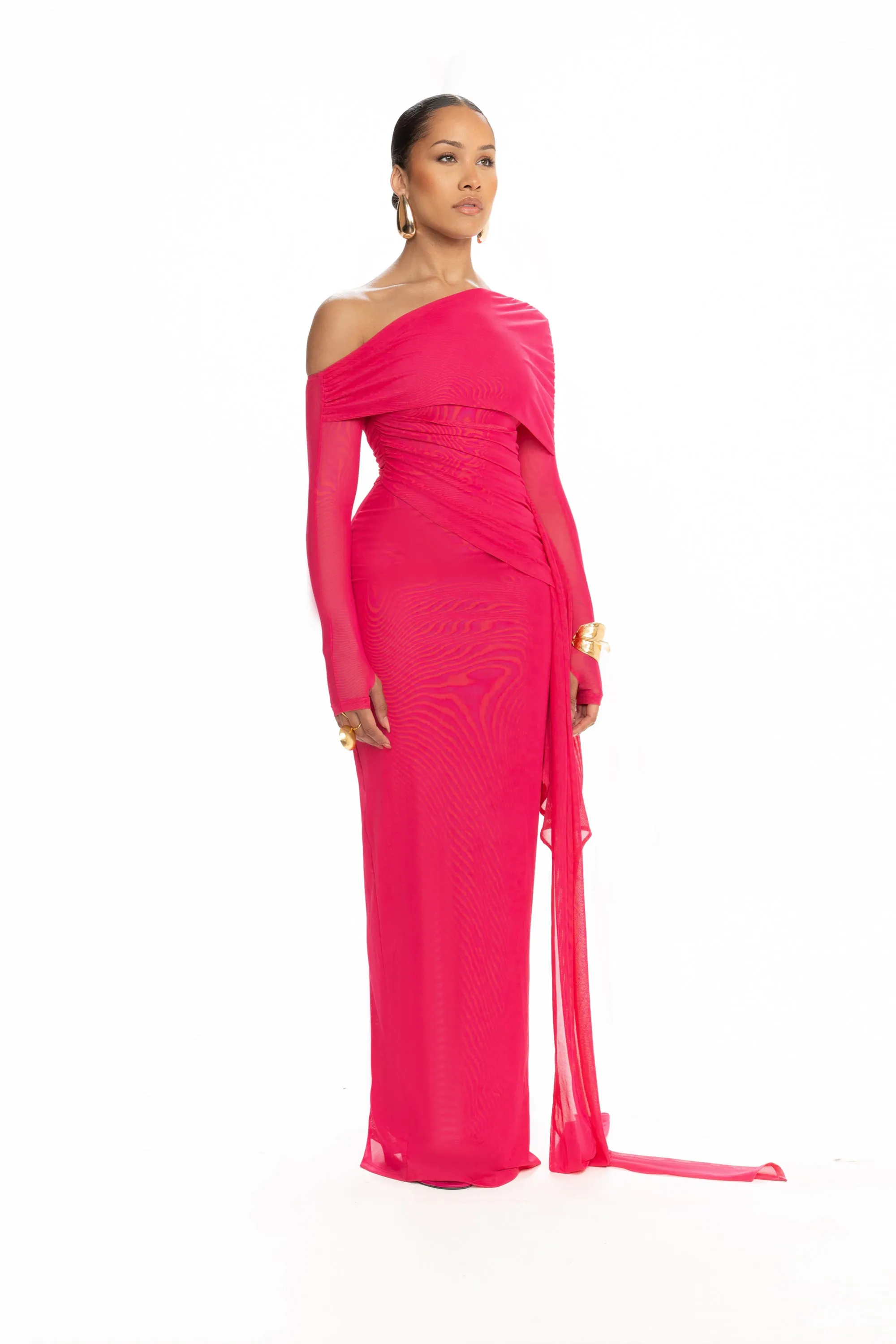 Verella Mesh Maxi - Dragonfruit
