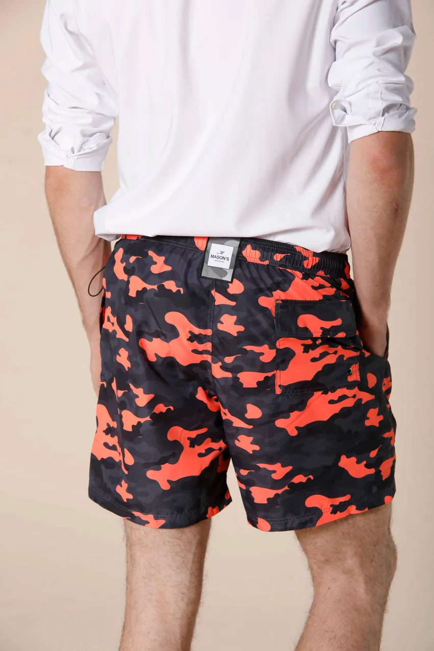 Versilia Beach men's swimsuit  in polyester fluo camou pattern regular