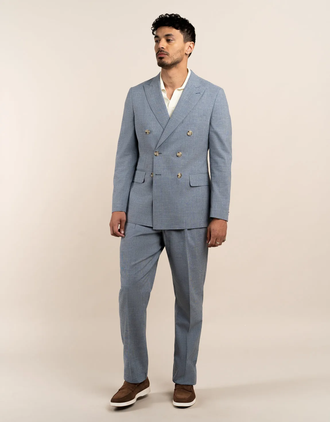 Whetu Light Blue Houndstooth Suit