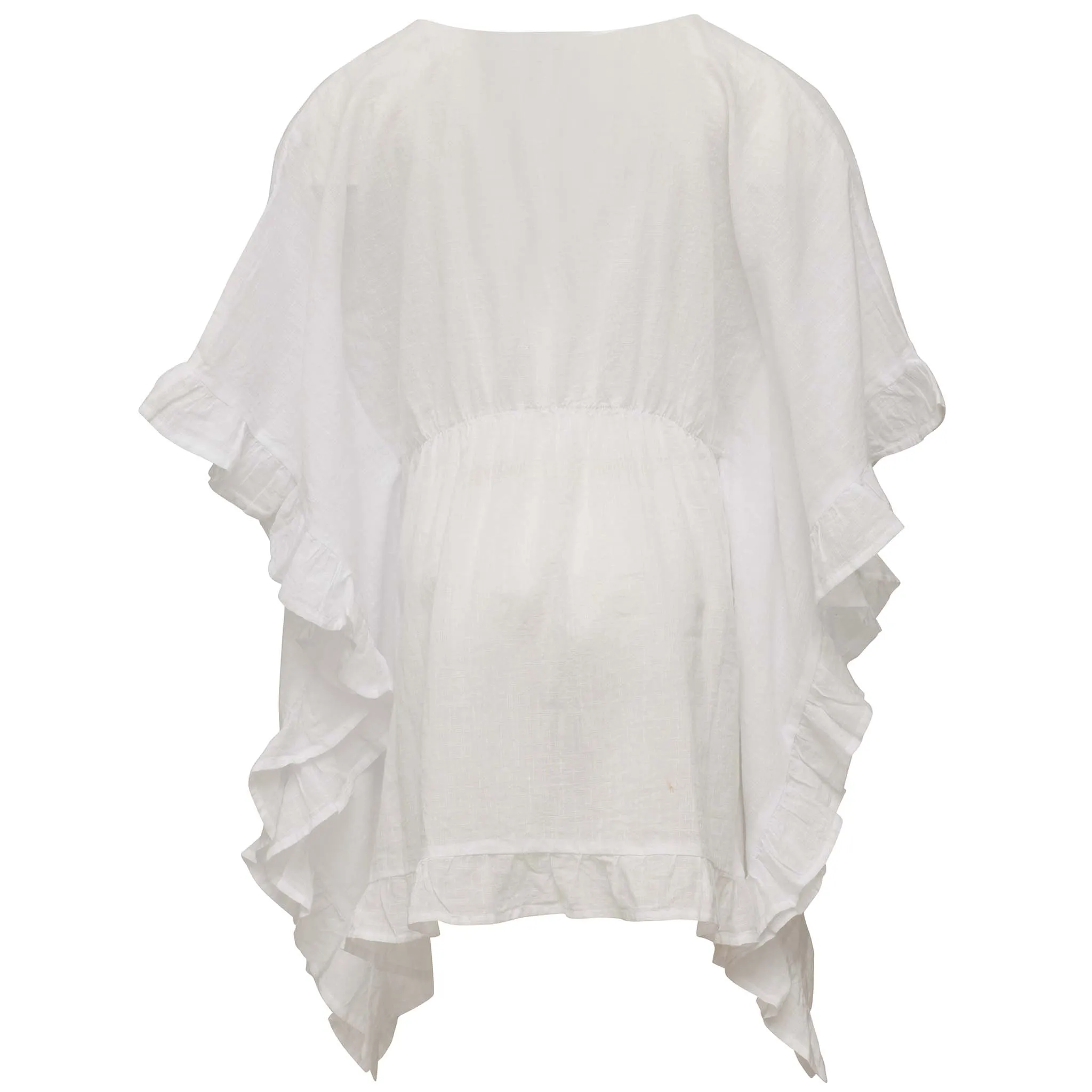White Frilled Cover Up