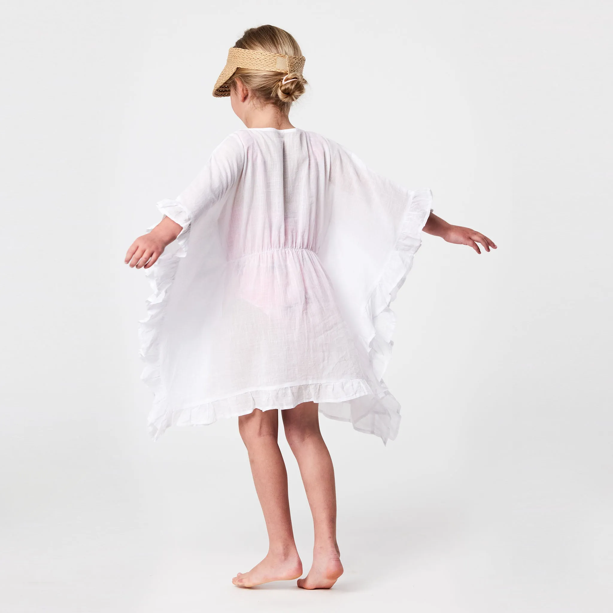 White Frilled Cover Up